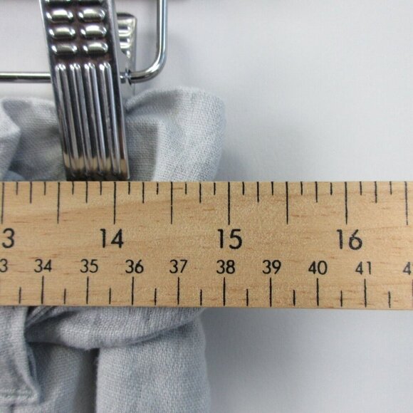 Abercrombie & Fitch Paperbag Shorts Women L Gray Linen Blend Belted Summer 284 - Picture 9 of 12